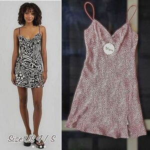 Blossom Margot mini dress copper & white fawn spot mini sundress